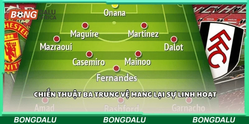 Chiến thuật ba trung vệ mang lại sự linh hoạt