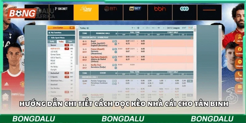 Hướng dẫn chi tiết cách đọc kèo nhà cái cho tân binh