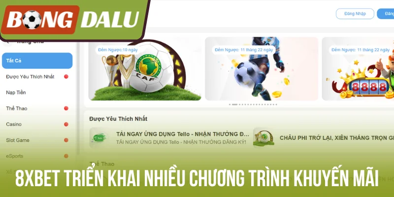 8Xbet triển khai nhiều chương trình khuyến mãi