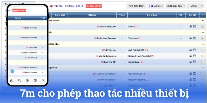 Một số tính năng quan trọng khi sử dụng trang web bóng đá 7m
